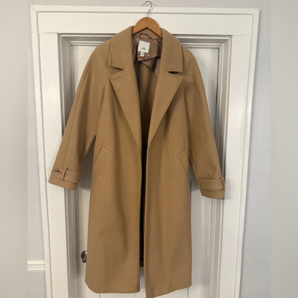 Like New River Island Tan Trench Coat